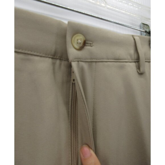 Greg Norman Pants 34X34 Tan Performance Golf Chino Trousers Shark NEW - Picture 2 of 12